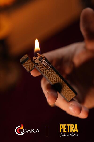 Caka PETRA 7 RİVA Pirinç Gövdeli Benzinli Çakmak (El İşçiliği)