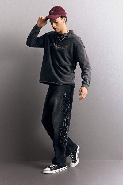 DeFacto Baggy Fit Wide Leg Jean Trousers G5527Ax25Wn