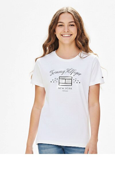 Tommy Hilfiger تي شيرت أبيض للأطفال TH STARS FLAG XG0XG01607YBS