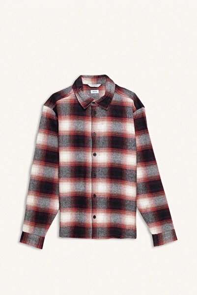 DeFacto Christmas Themed Regular Fit Polo Collar Lumberjack Long Sleeve Shirt...