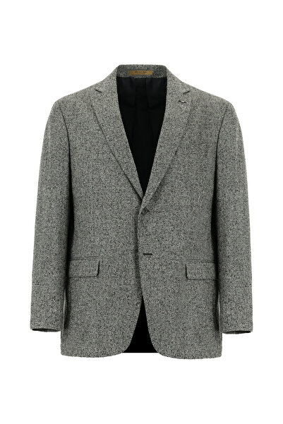 Abdullah Kiğılı Relaxed Fit Comfortable Cut Italian Wool and Silk Blend Jacket