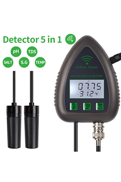 Choice جهاز مراقبة جودة المياه تويا واي فاي 5 في 1، طراز 3، مزود بوظائف متعدد...