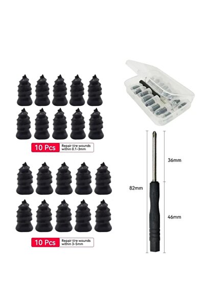 Choice1 علبة متنوعة تحتوي على 21 قطعة، تتضمن 21-10 قطع من مسامير إصلاح إطارات...