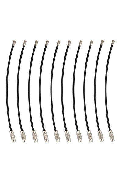 Choice Black 10pcs 10 Pack Multi Color Stainless Wire Keychain Cable 6 Inch1....