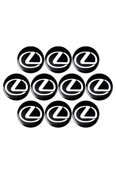 Choice 14 مم - 10 قطع من ملصقات شعار السيارة المصنوعة من الألومنيوم مقاس 14/1...