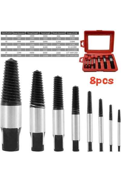 Choice 6 قطع، 5/6/8 قطع، أداة إزالة البراغي التالفة أو المكسورة، رؤوس مثقاب ف...