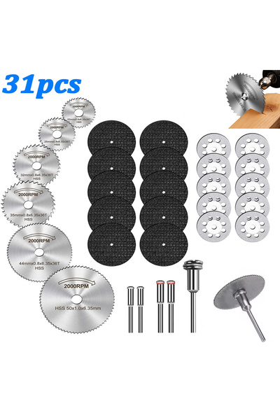 Choice 31 قرص قطع من الفولاذ عالي السرعة، منشار دائري، مثقاب صغير، أداة دوارة...