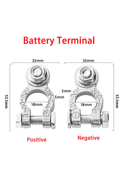 Choice زوج واحد من أطراف توصيل بطارية السيارة عديمة اللون 12 فولت/24 فولت، مز...