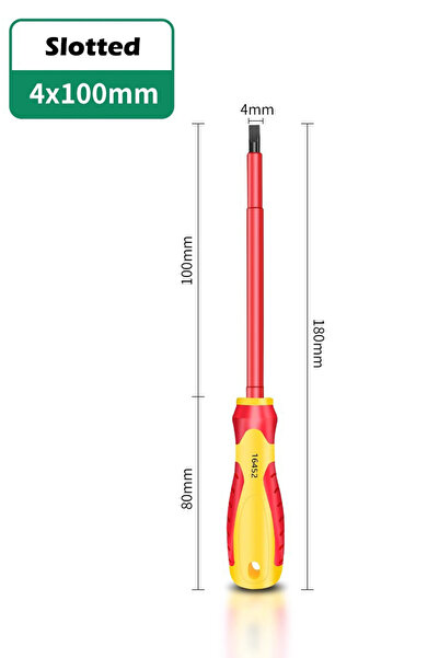 Choice3 Slotted 4x100mm Insulated Screwdriver Slotted Cross Screwdrivers Phil...