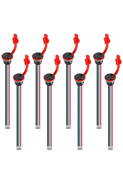 Choice 8 قطع من موصلات النوع C، 4 دبابيس، مقبس مقاوم للماء، منفذ شحن أنثى USB...