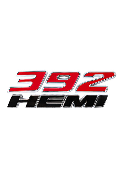 Choice ملصقات سيارات معدنية ثلاثية الأبعاد فضية وحمراء وسوداء، شعار HEMI 392 ...
