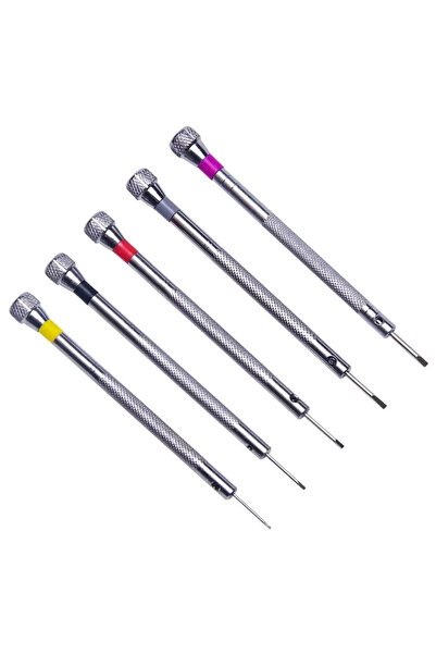 Choice 5pcs 0.8-1.6mm Steel Screwdriver Watch Repairing Tool Portable Band Re...