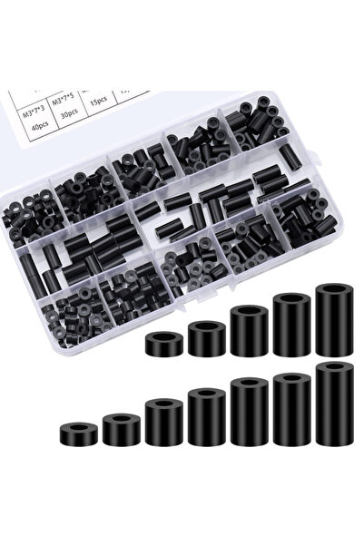 Choice 260PCS 260Pcs Nylon Spacer Kit M3/M4 Round Spacers for Electrical Outl...