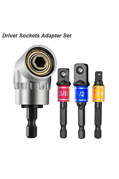 choice2 مجموعة محولات مقابس، مفك براغي بزاوية دوران 105 درجة، مقاسات 1/4 بوصة...