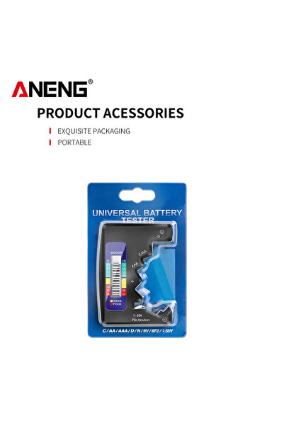 Choice جهاز اختبار بطاريات ANENG بشاشة LCD سوداء (علبة) ANENG C AA AAA D N 9V...