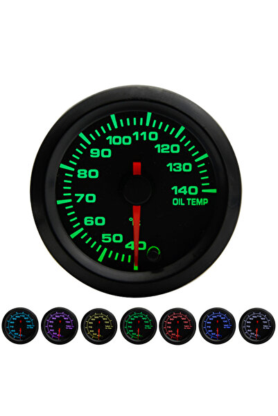 Choice Oil Temp 2' 52mm 7 Colors LED Boost/Water Temp/Oil Temp/Oil Pressure/V...