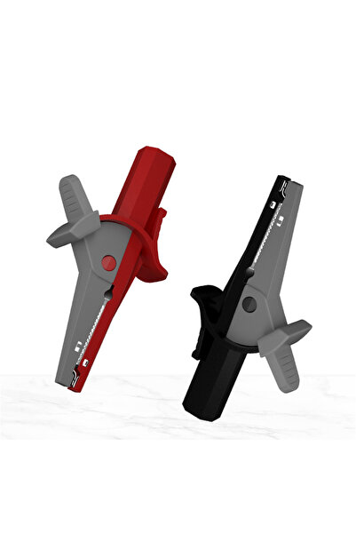 Choice مشبك اختبار أمان أحمر واحد وأسود واحد، مشبك سمكة مع مقبس موز واقٍ 4 مم...