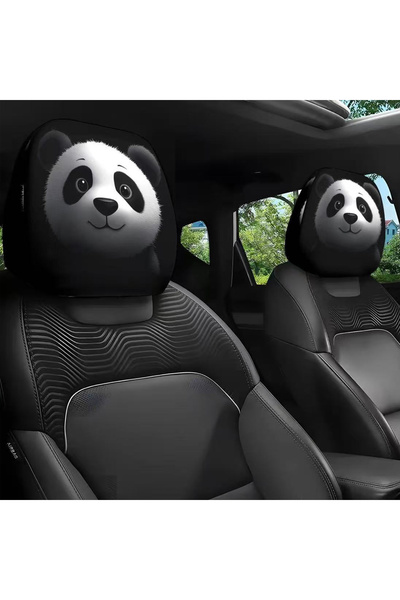 Choice غطاء مسند رأس السيارة من ستايل 9، قطعتان، بتصميم كرتوني مضحك بعيون مائ...