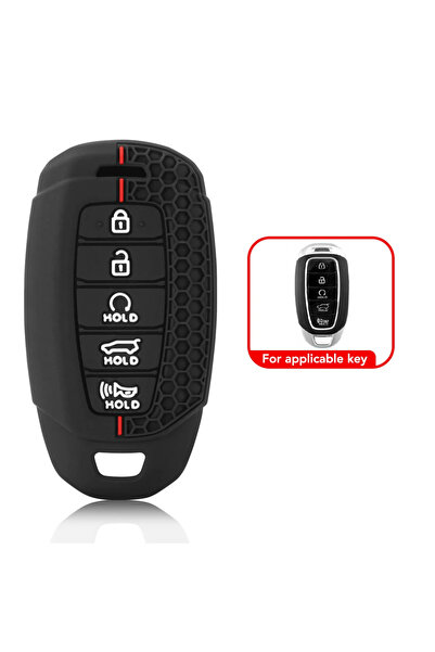 Choice1 غطاء مفتاح سيارة سيليكون بخمسة أزرار لسيارة هيونداي باليسيد ليميتد 20...
