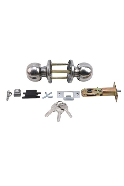 Choice silver 1 Piece Aluminum Alloy Globular Door Knobs Rotation Lock Knobse...
