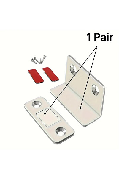 Choice زوج واحد من مزلاج الباب المغناطيسي - لصق قوي غير مرئي، تركيب بدون حفر،...