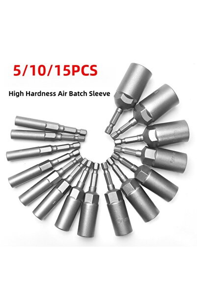 Choice 15pcs(5.5-19mm) 80mm Length Deepen Power Nut Driver Drill Bit Set 5.5-...