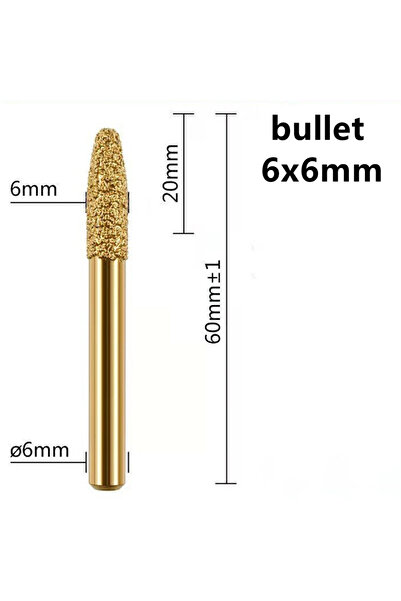 Choice5 رؤوس حفر ماسية ملحومة بالتفريغ مقاس 6 مم، 6x6، لحفر ونقش الأحجار والس...