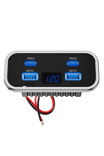 Choice3 2PD 2QC -2 12/24V QC3.0 PD Car Charger Sket Quick Charge Dual USB Dua...