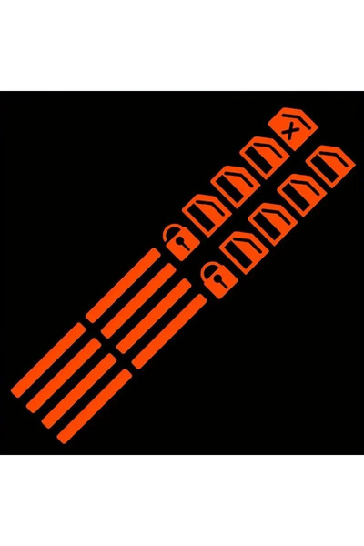 Choice ملصقات سيارة حمراء فلورسنتية لمقابض أبواب السيارة، أزرار، مفاتيح، نواف...