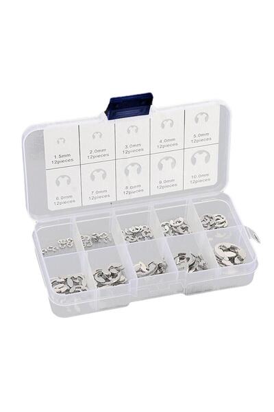 Choice 1 box Open Retainer Type E Circlip 120Pcs 304 Stainless Steel E Clip W...