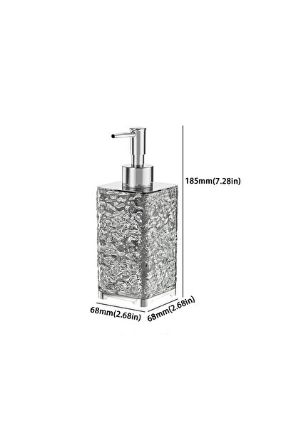 Choice موزع صابون سائل مربع/مستدير على شكل حرف L (رمادي) - زجاجة بلاستيكية ما...