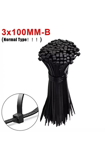 Choice3 200PCS 3x100mm 500/100PCS Screw Hole Cable Ties Reusable Fixed Nylon ...