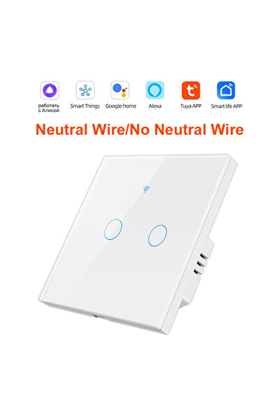 Choice6 white 2 gang 1 2 3 4 Gang WiFi RF 433mhz Touch Wall Light Smart Wirel...