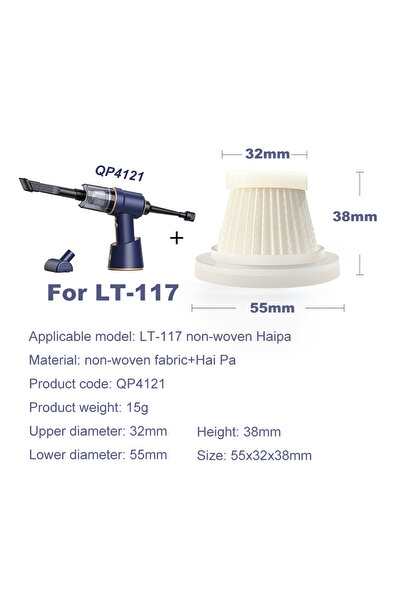 Choice فلتر LT-117 غير منسوج من هايبا بروفيشنال، مناسب للمكانس الكهربائية الم...