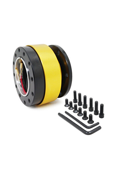 Choice طقم محول محور عجلة القيادة MOMO GOLDEN الجديد باللون الأسود، قابل للفك...