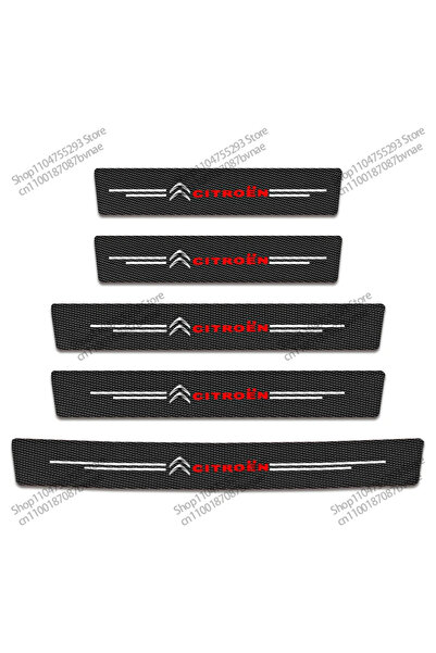 Choice سيتروين - 5 قطع من ملصقات عتبات أبواب السيارات المصنوعة من ألياف الكرب...