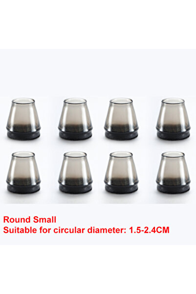 Choice أغطية سيليكون سوداء صغيرة لحماية أرجل الكراسي، 8 قطع/مجموعة، مناسبة لل...