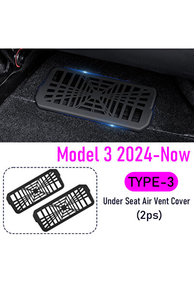 choice2 غطاء فتحة تهوية المقعد الخلفي (النوع 3) لسيارة تسلا موديل Y وجونيبر م...