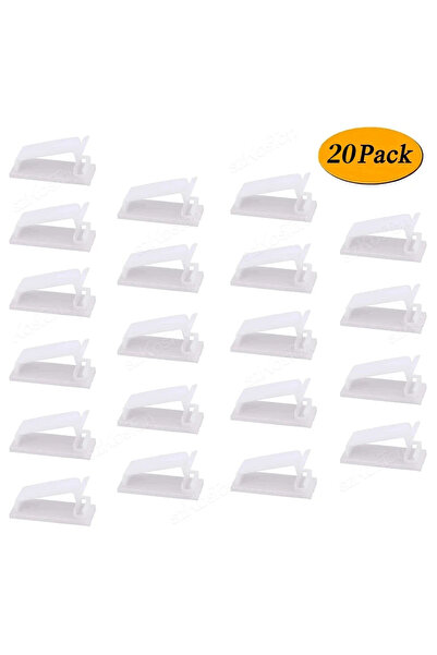 Choice5 20PCS-White Self-adhesive Wire Holder Organizer Cable Clamp Cord Mana...