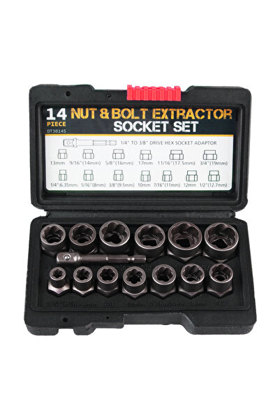 Choice 14pcs Car Tool Kit Hand Tools 6.35mm-19mm Damaged Screw Extractor 14pc...