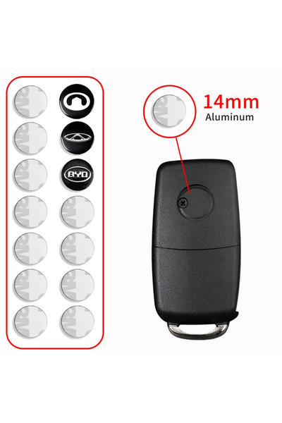 Choice77 قطعتان من ملصقات مفاتيح السيارات SEAT مقاس 14 مم، شعار بديل لمفتاح ا...