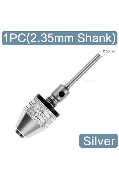 Choice1 2.35mm Shank Silver STONEGO Keyless Drill Chuck Adapter, 1PC 0.3-3.4m...
