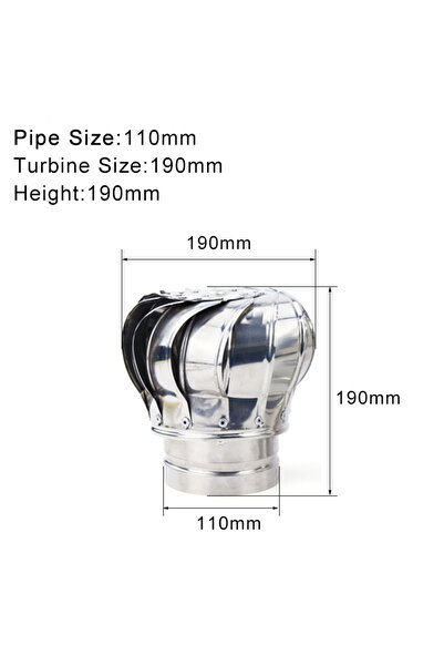 Choice فتحة تهوية سقف من الفولاذ المقاوم للصدأ بقطر 110 مم، توربينات هوائية، ...