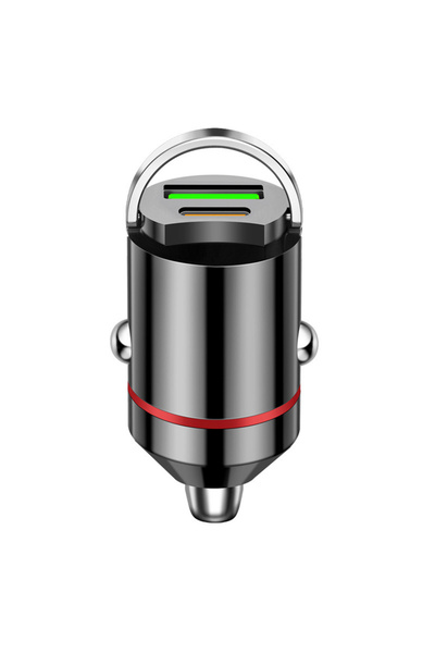 Choice شاحن سيارة صغير ثنائي المنافذ USB بقوة 100 واط و200 واط، شاحن سريع لله...