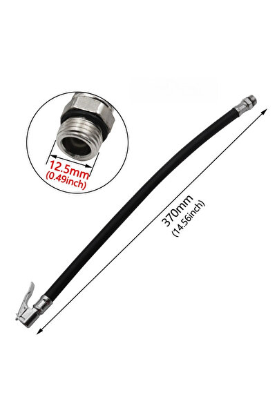 Choice1 Black 12.5mm Car Tire Inflator Hose Portable Tire Inflation Extension...