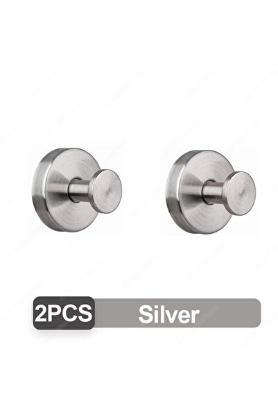 Choice خطافان فضيان جديدان بمثبتات شفط، مصنوعان من الفولاذ المقاوم للصدأ، مقا...