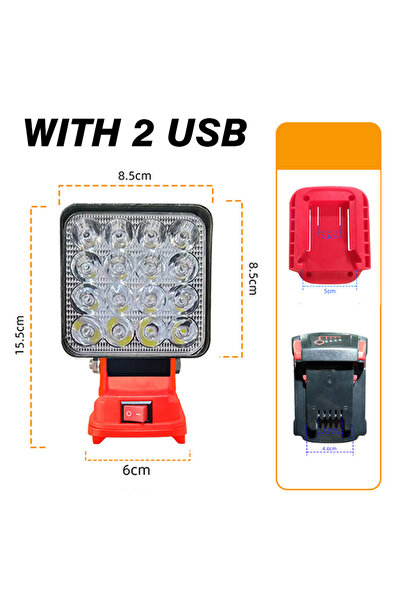 Choice مصباح LED أبيض محمول، مصباح عمل يعمل ببطارية ميلووكي 18 فولت M18، مصبا...