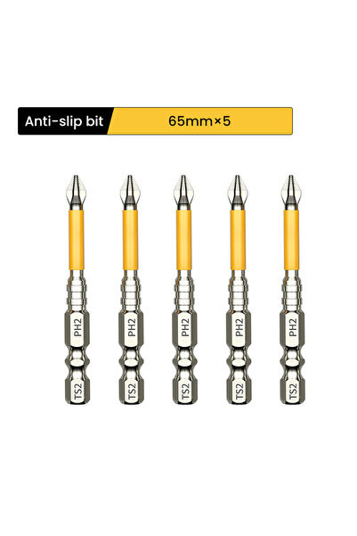 Choice 5PC 65mm Non-slip High Hardness and Strong Magnetic Bit PH25/50/65/70/...