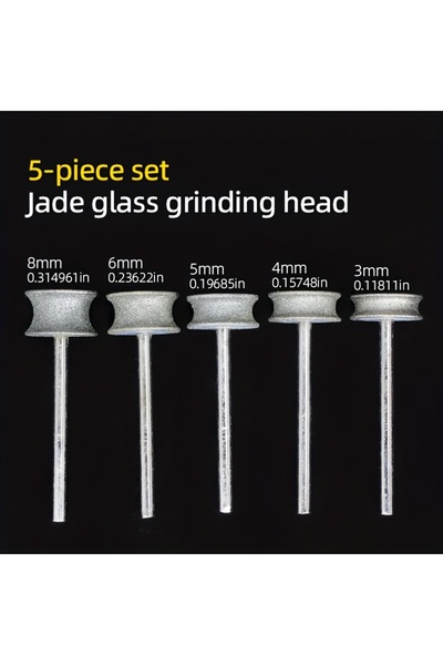 Choice مجموعة من 5 قطع من رؤوس الصقل الماسية بعرض أخاديد 3/4/5/6/8 مم، لتلميع...
