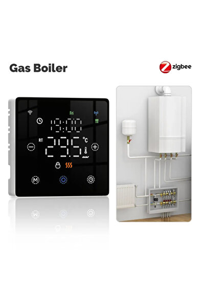 choice2 ثيرموستات ذكي MOES ZigBee أسود يعمل بتقنية Tuya WiFi/ZigBee، منظم حرا...